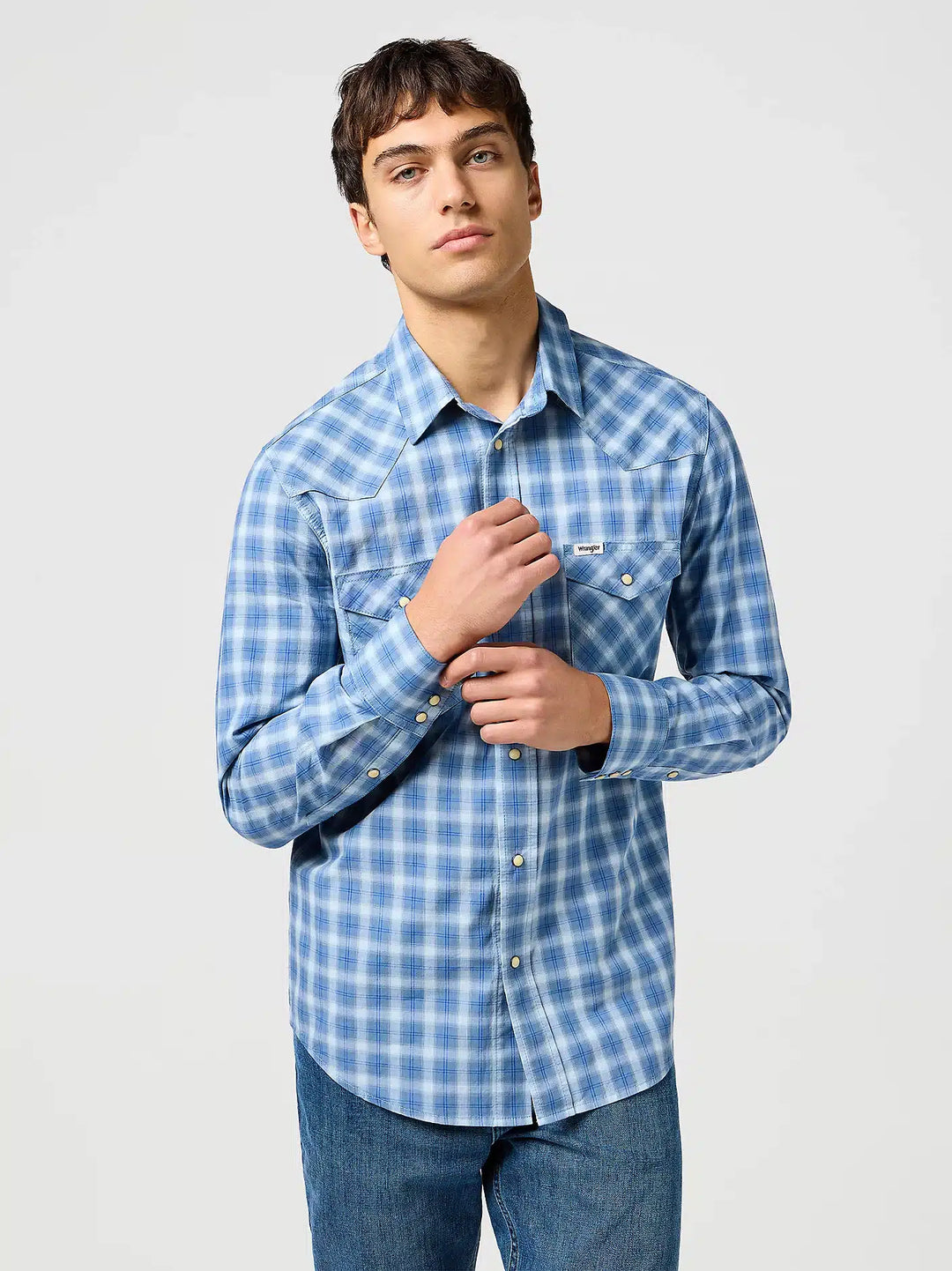 Chemise Western Wrangler, à carreaux rouge - / Jeans & Chinos Chemise Western Wrangler, à carreaux rouge - / Jeans & Chinos