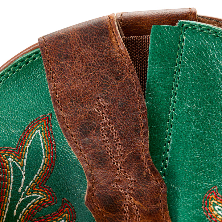 Bottes Western femme Round Up StretchFit Wide Square Toe Arizona Brownaged Jade