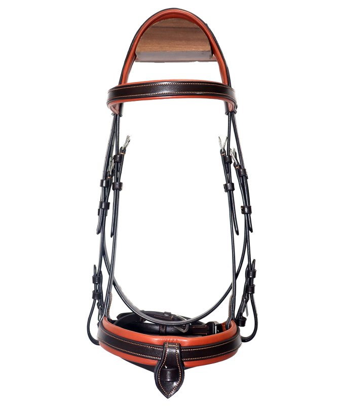 Bridon Canter plat doublé DONATELLO Flags & Cup marron