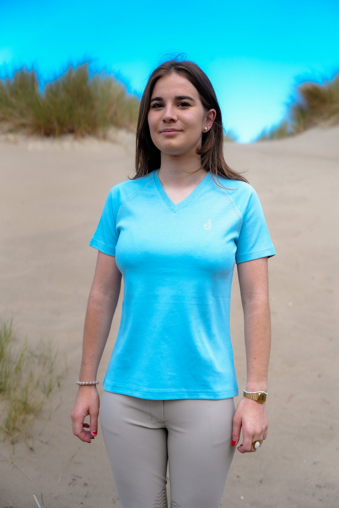 Tee-shirt SARAH Bleu Glacier - Le Sabotier