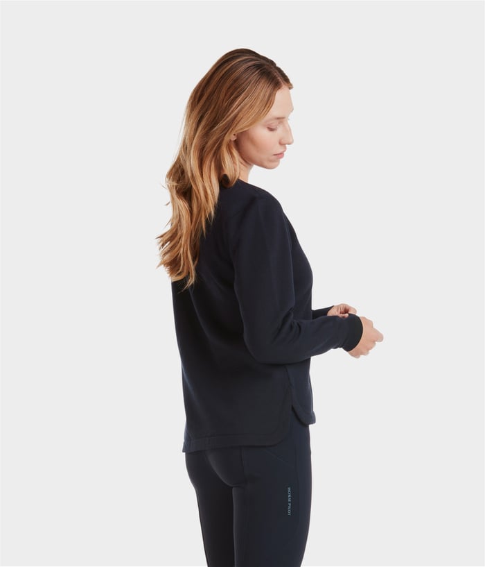 Sweat-shirt femme Merinos Horse Pilot Dark Night