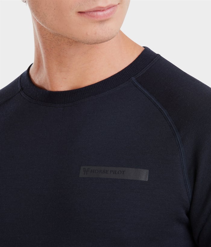 Sweat-shirt homme Merinos Horse Pilot Dark Night