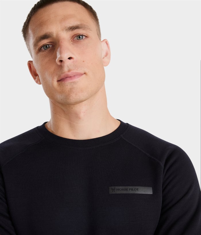 Sweat-shirt homme Merinos Horse Pilot Dark Night