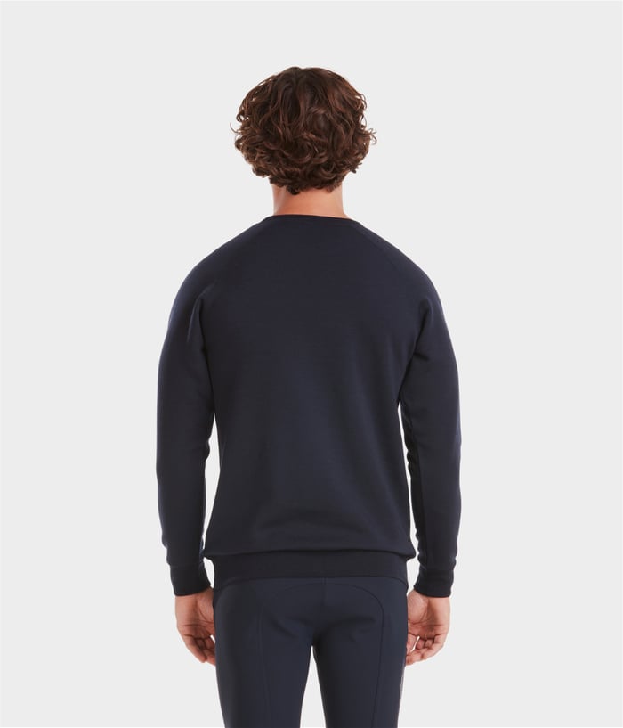 Sweat-shirt homme Merinos Horse Pilot Dark Night