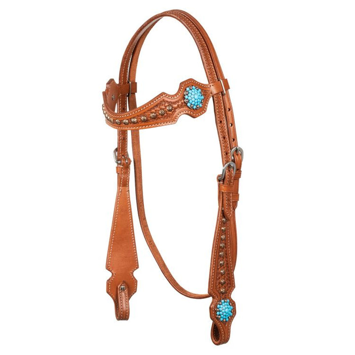 Bride western avec pierres bleu - Amahorse