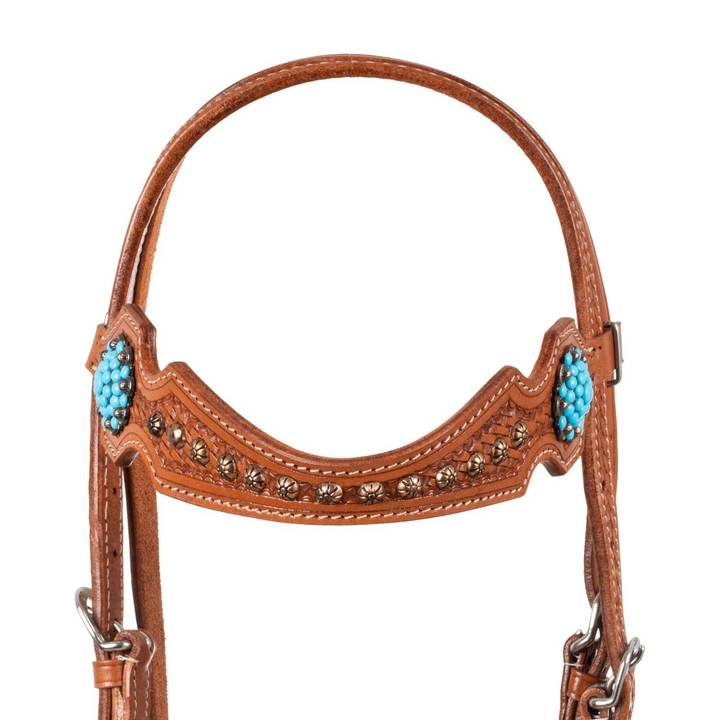 Bride western avec pierres bleu - Amahorse