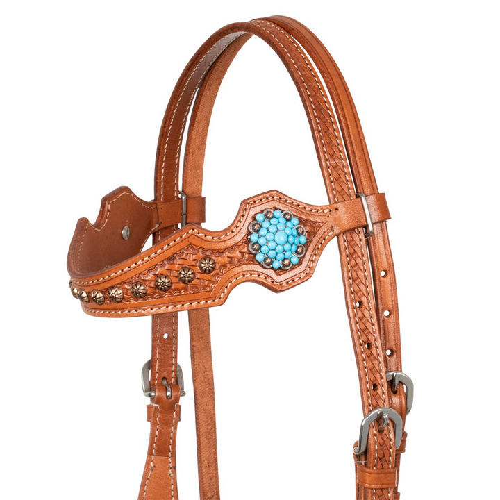 Bride western avec pierres bleu - Amahorse
