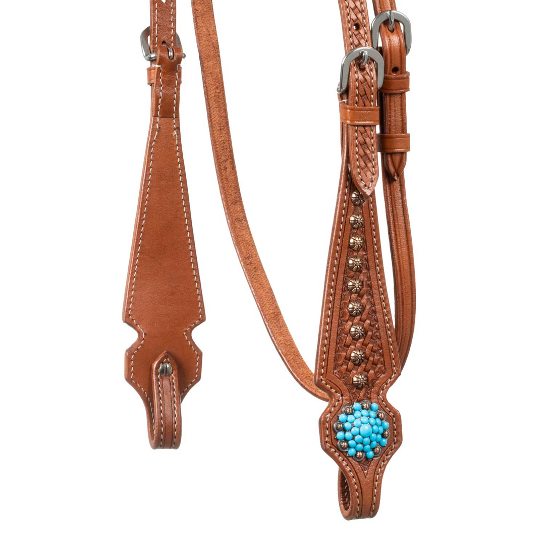 Bride western avec pierres bleu - Amahorse