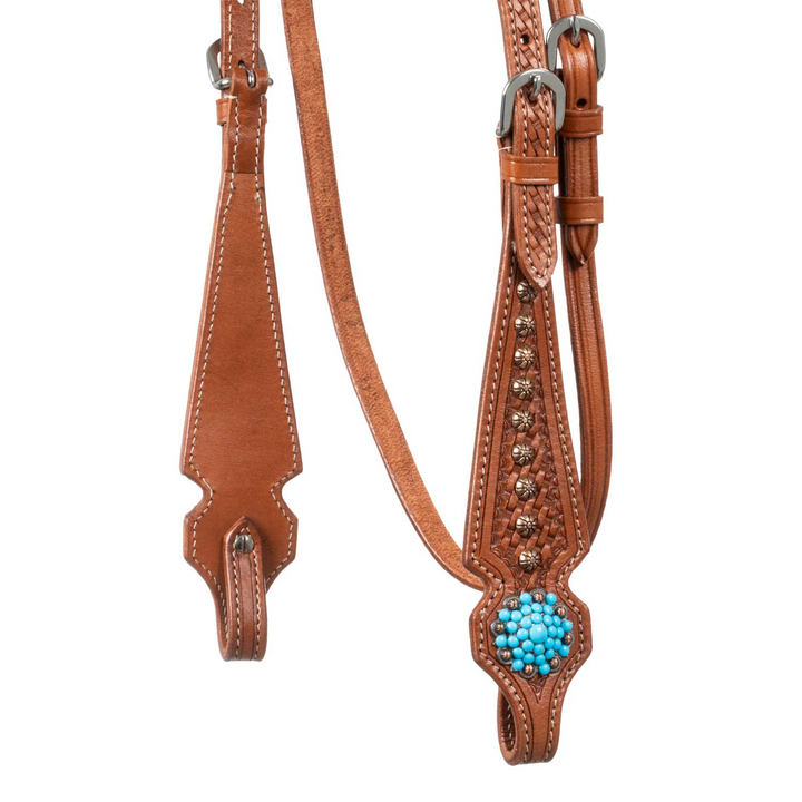 Bride western avec pierres bleu - Amahorse