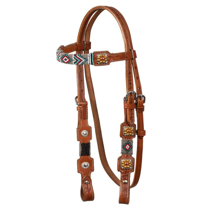 Bride western avec Navajo perlé décorative - Amahorse