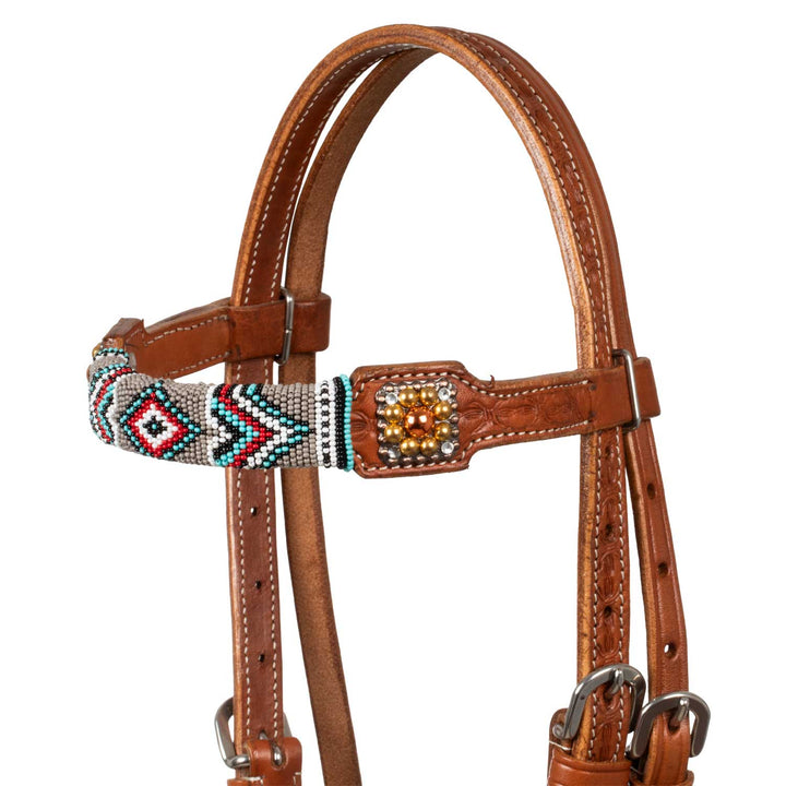 Bride western avec Navajo perlé décorative - Amahorse