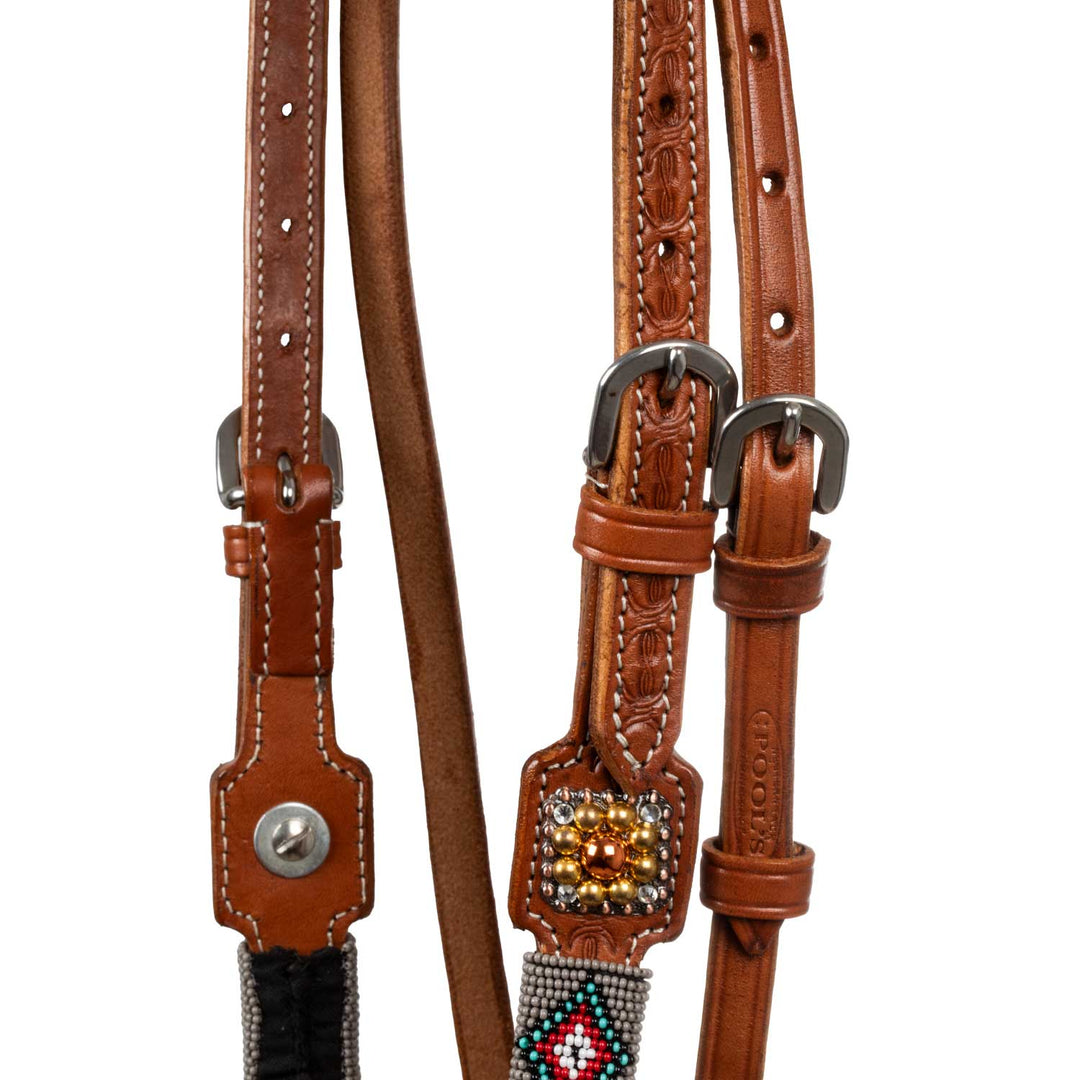 Bride western avec Navajo perlé décorative - Amahorse