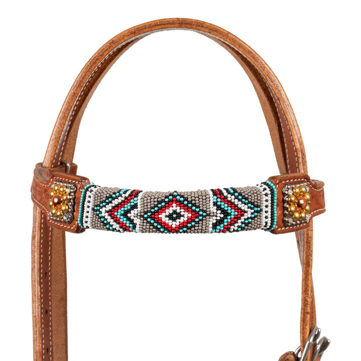 Bride western avec Navajo perlé décorative - Amahorse