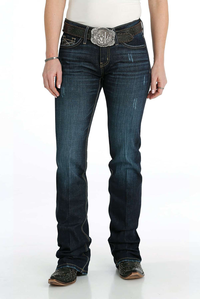 Jean droit effiloché de grossesse entrejambe 68 cm bleu denim