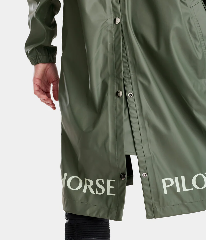 Long raintech veste impérméable d'équitation longue Forest Night - Horse Pilot