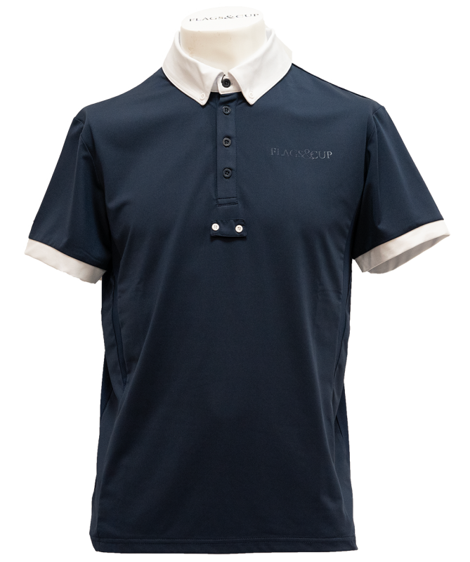 Polo de concours homme SAN REMO Marine - Flags & Cup