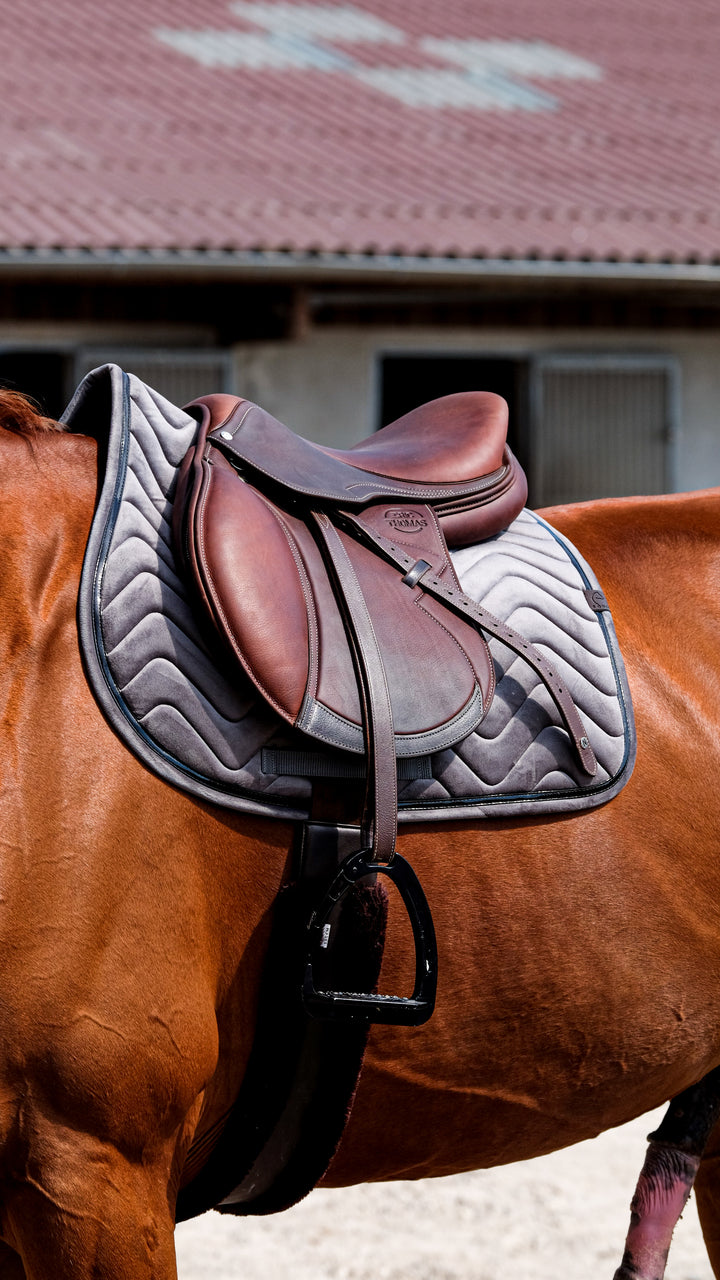 Tapis de Selle Glossy Gris - Equithème