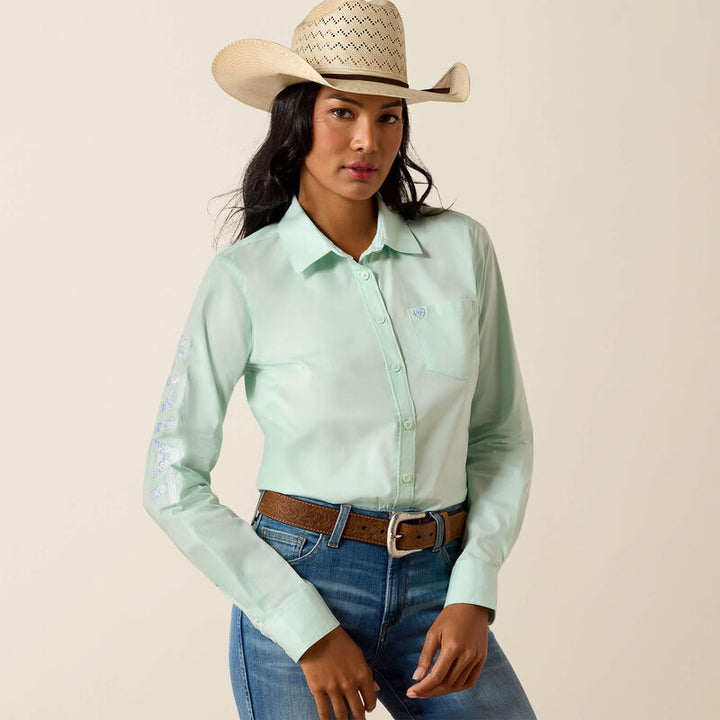 Team kirby western shirt Dusty Aqua - Ariat