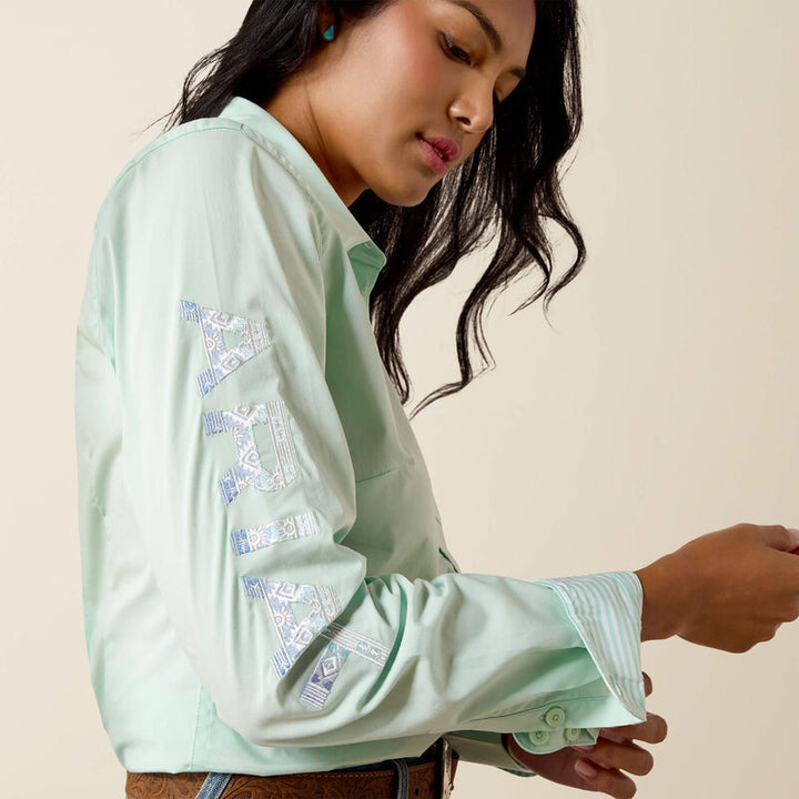 Team kirby western shirt Dusty Aqua - Ariat