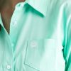chemise western femme cinch couleur vert clair vue de face