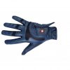 gants d'équitation professionnal air mesh imitation cuir couleur bleu marine marque HKM