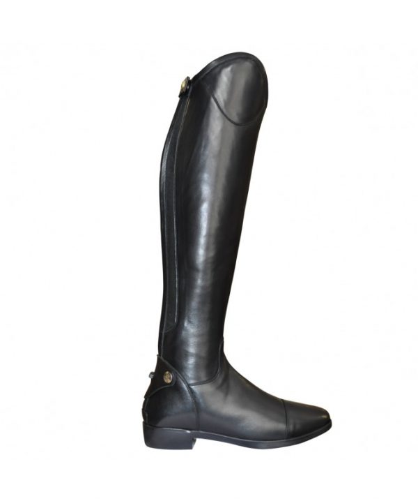 bottes d'équitation en cuir modèle Valentia de Privilège Equitation couleur noir vue de profil