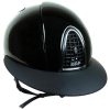 casque d'équitation noir modèle Crome Shine avec visière polo de la marque Kep