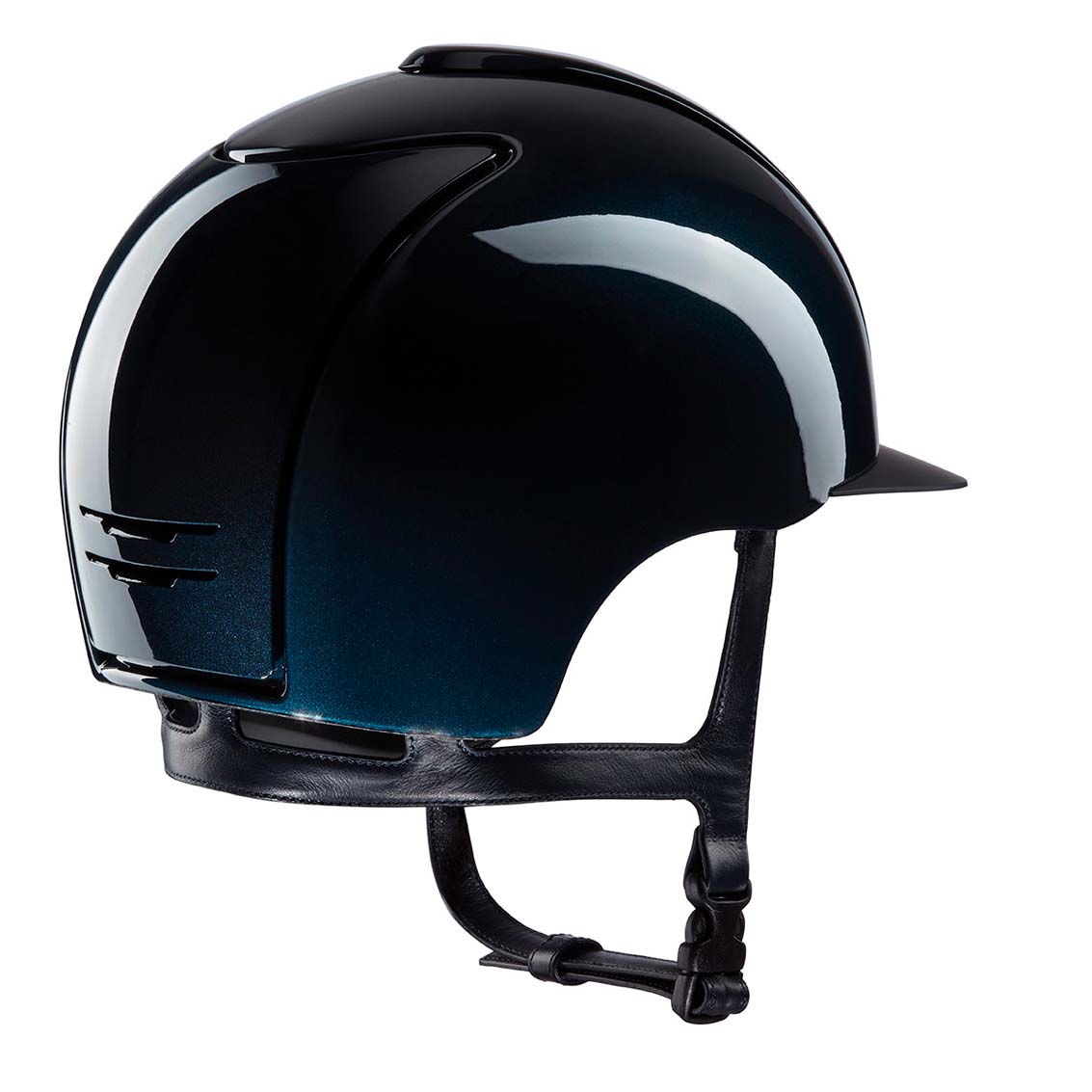 casque d'équitation Kep modèle cromo 2.0 shine bleu visière standard