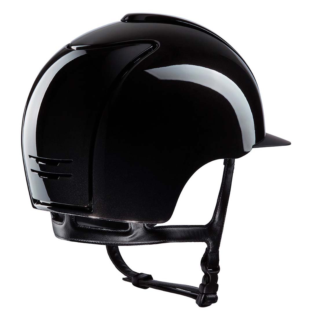 casque d'équitation Kep modèle cromo 2.0 shine noir visière standard