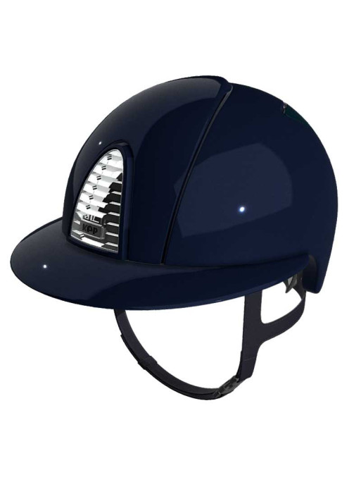 casque d'équitation Kep modèle cromo 2.0 shine bleu visière polo