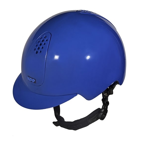 casque d'équitation pour enfant de marque Kep modèle Keppy couleur bleu cobalt vue de face