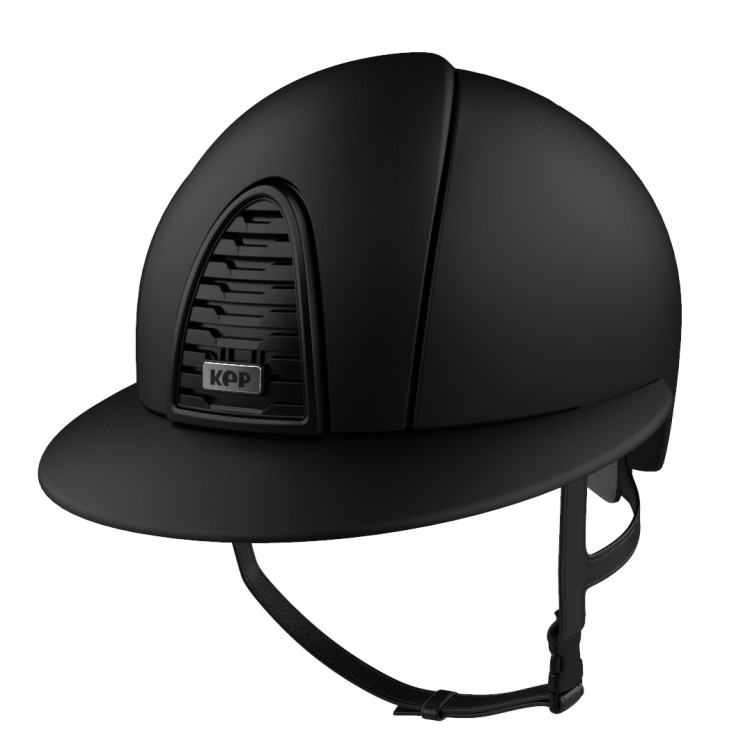 casque kep cromo matt 2.0 noir avec grande visière polo vue de face