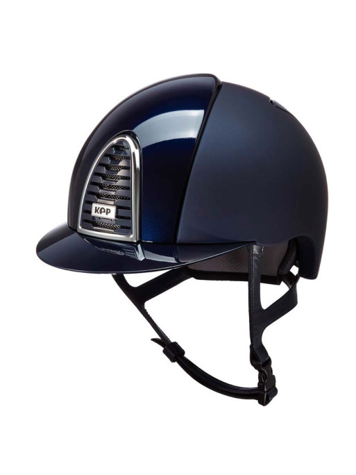 casque d'équitation KEP cromo 2.0 textile polish visière standard bleu marine