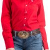 chemise western femme cinch rouge