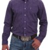 chemise western homme cinch violette