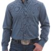 chemise equitation western homme cinch bleu marine