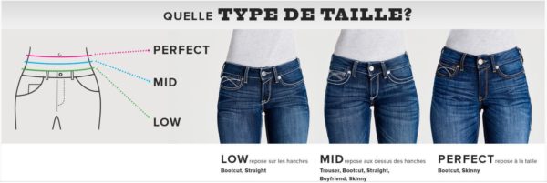 guide des tailles jeans western ariat femme 