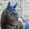 bonnet antimouches chevaux wellington velvet pearls kentucky marine