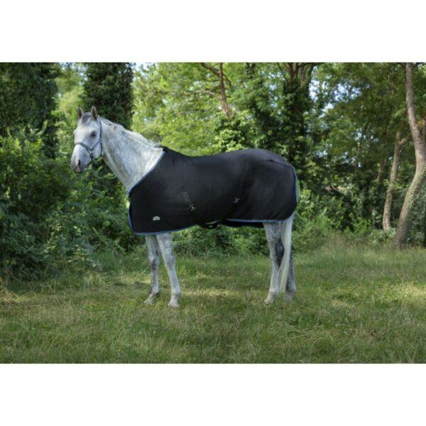 chemise polaire cheval equitheme polyfil sechante polaire noir et bleu