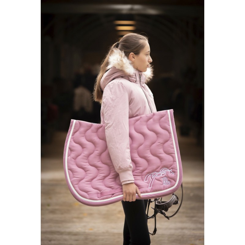 tapis de selle cheval équitation de marque pénélope couleur rose