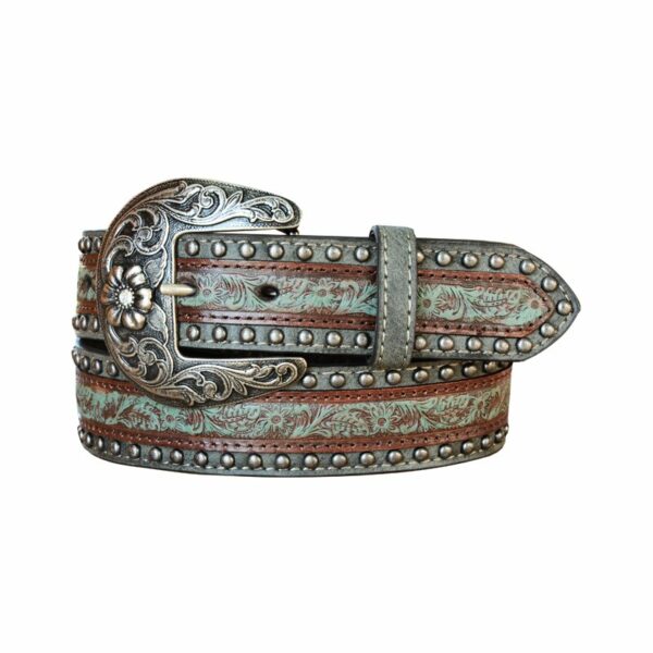 ceinture western pour femme en cuir avec motif et décoration