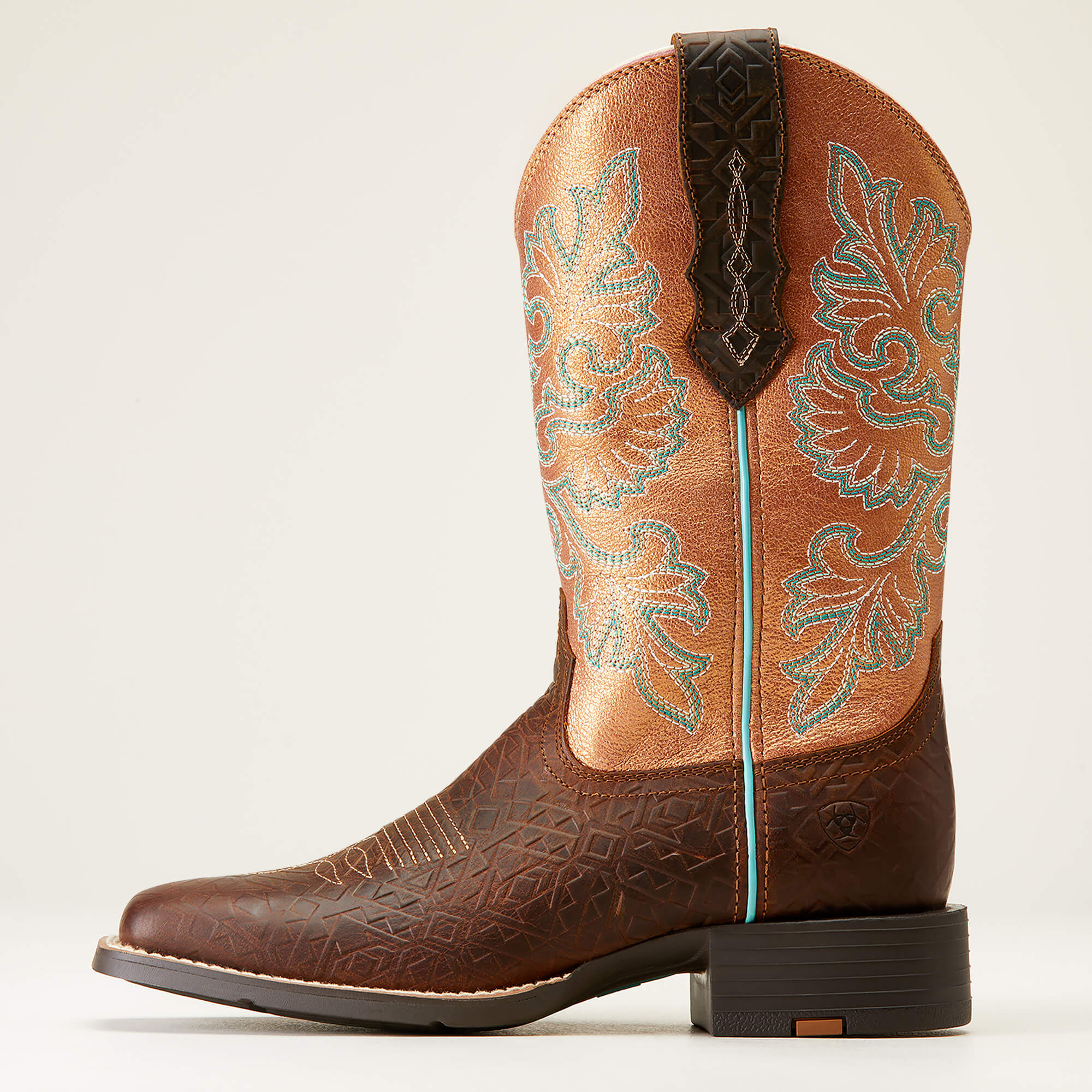 bottes western ariat femme tige orange