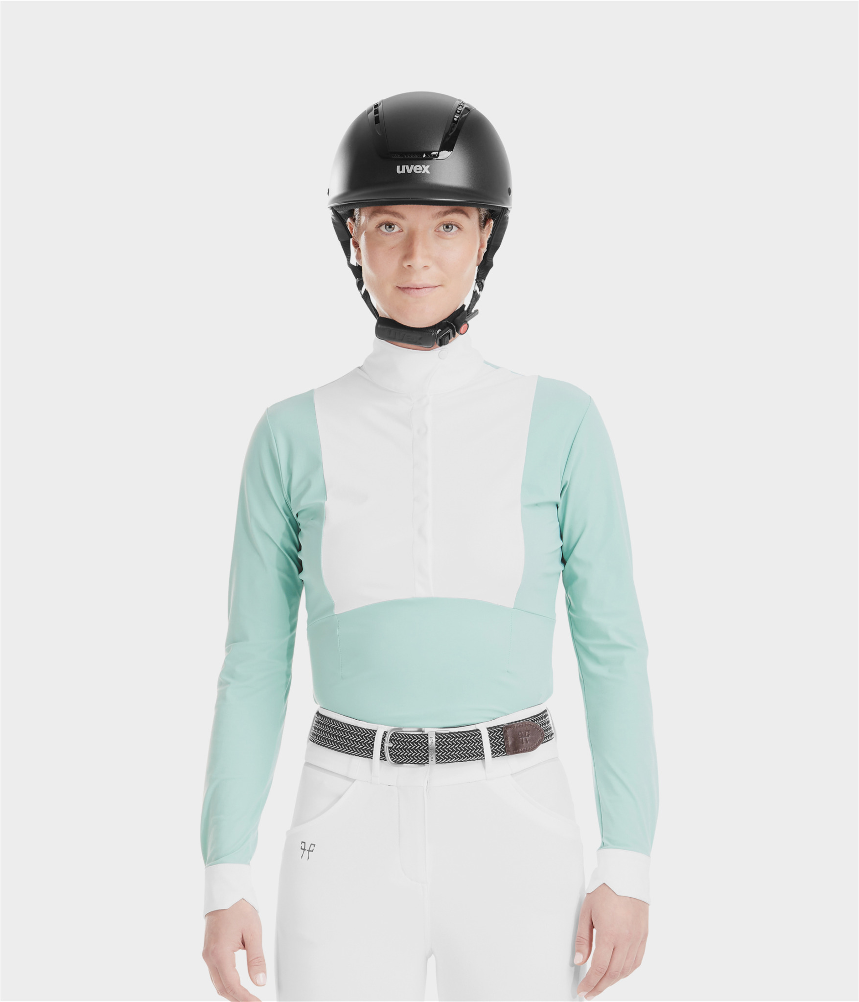polo de concours d'équitation pour femme horse pilot couleur azur