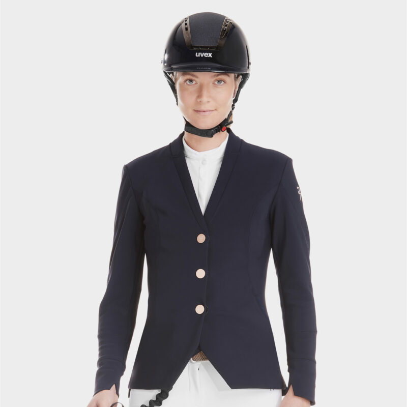 veste de concours d'équitation femme horse pilot modèle aerotech couleur darknight bleu marine