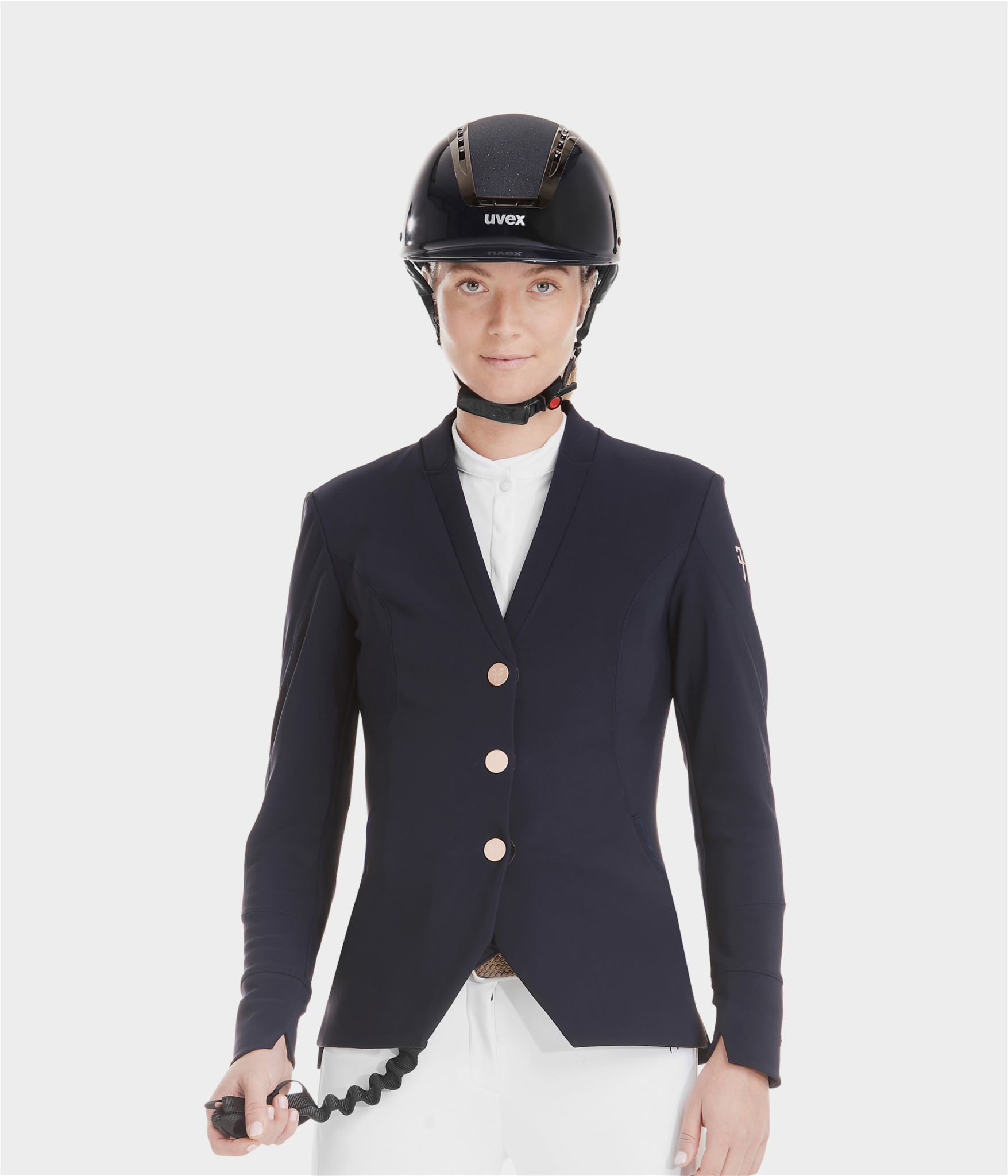 veste de concours d'équitation femme horse pilot modèle aerotech couleur darknight bleu marine