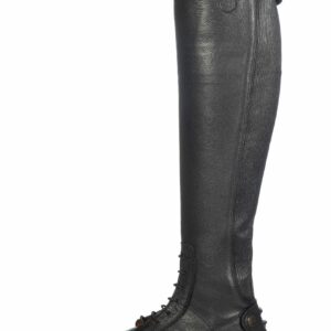 bottes équitation pour cavalier homme ou femme hkm titanium en cuir noir