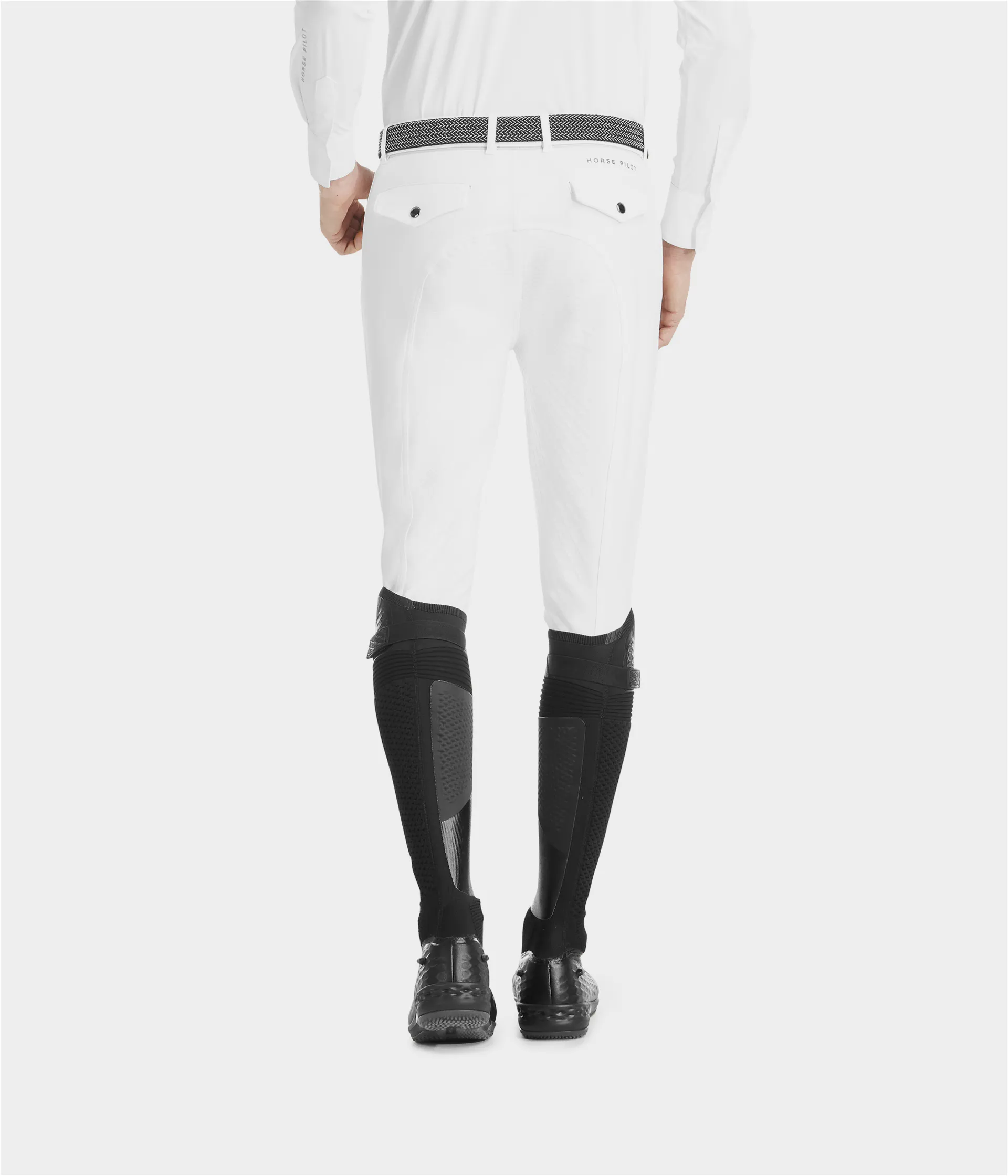 pantalon de concours équitation homme x-dress horse pilot blanc