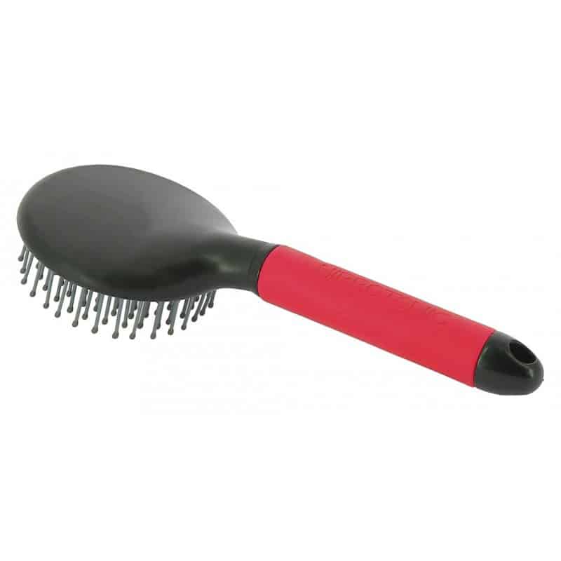 brosse à crin cheval équitation hippotonic soft couleur rouge