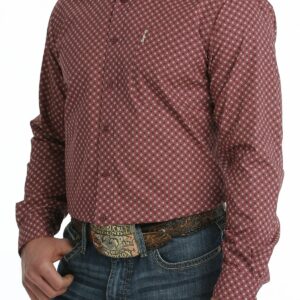 chemise équitation western homme cinch bordeaux