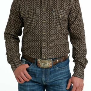 chemise-equitation-western-homme-cinch-marron